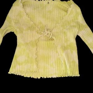 American Eagle Green and white cardigan